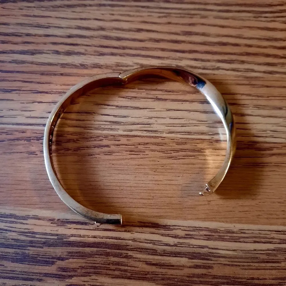KATE SPADE ♤ Do The Twist Vintage Rosegold Hinged Bracelet MINIMALIST - Picture 6 of 9
